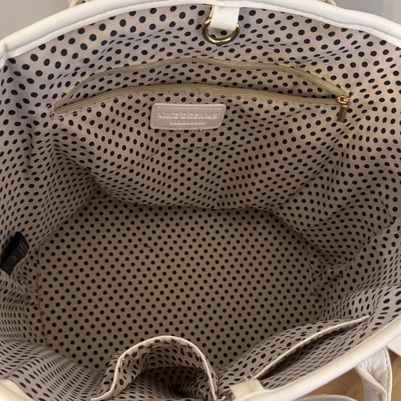 Like Dreams Neutral Straw Tote with Cream Bow Accent - Picture 4 of 7